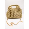 Sac doré en maille avec chaine