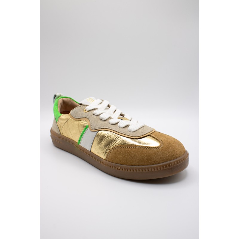 Sneakers Odélia Crickit camel et doré femme