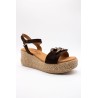 Sandales plateforme chocolat EVA FRUTOS 3794