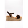 Sandales plateforme chocolat EVA FRUTOS 3794