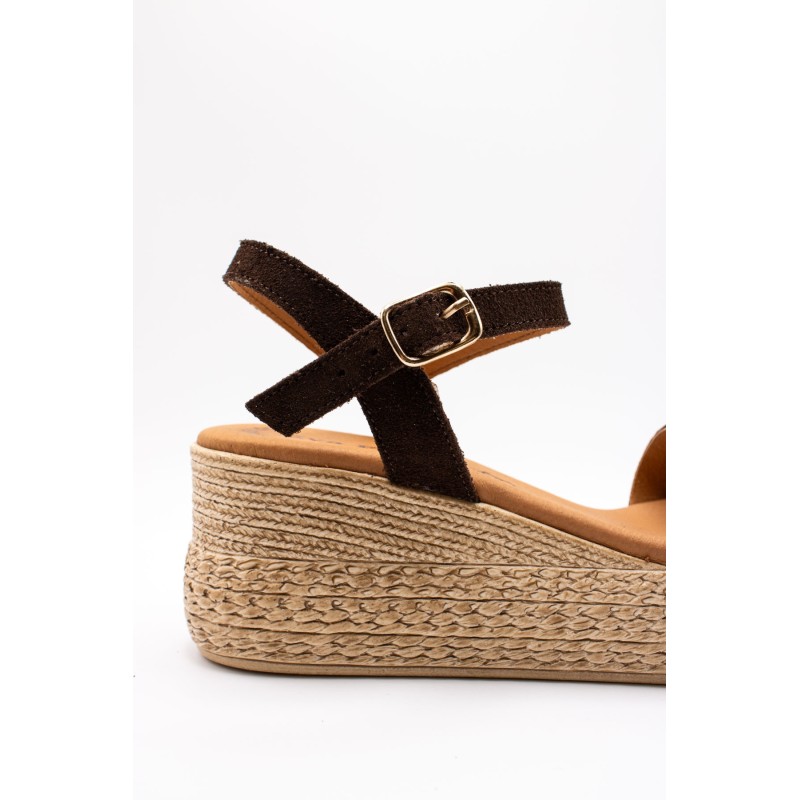 Sandales plateforme chocolat EVA FRUTOS 3794