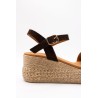 Sandales plateforme chocolat EVA FRUTOS 3794