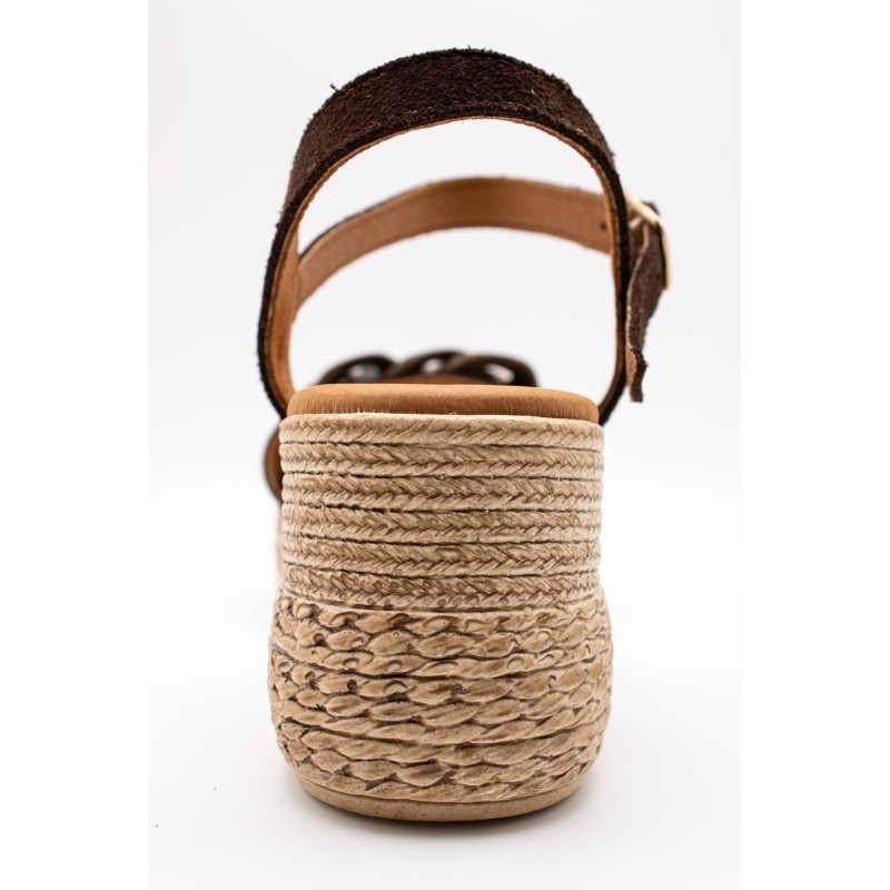 Sandales plateforme chocolat EVA FRUTOS 3794