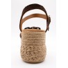 Sandales plateforme chocolat EVA FRUTOS 3794