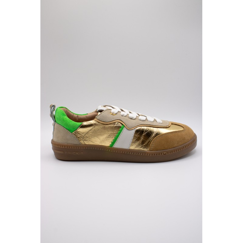 Sneakers Odélia Crickit camel et doré femme