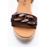 Sandales plateforme chocolat EVA FRUTOS 3794
