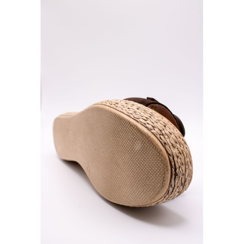 Sandales plateforme chocolat EVA FRUTOS 3794