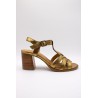 Sandales cuir bronze femme A123080 à talon confortable