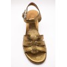 Sandales cuir bronze femme A123080 à talon confortable