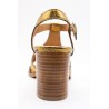 Sandales cuir bronze femme A123080 à talon confortable
