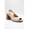 Sandales vernies sable femme A5270 à talon confortable