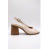 Sandales vernies sable femme A5270 à talon confortable