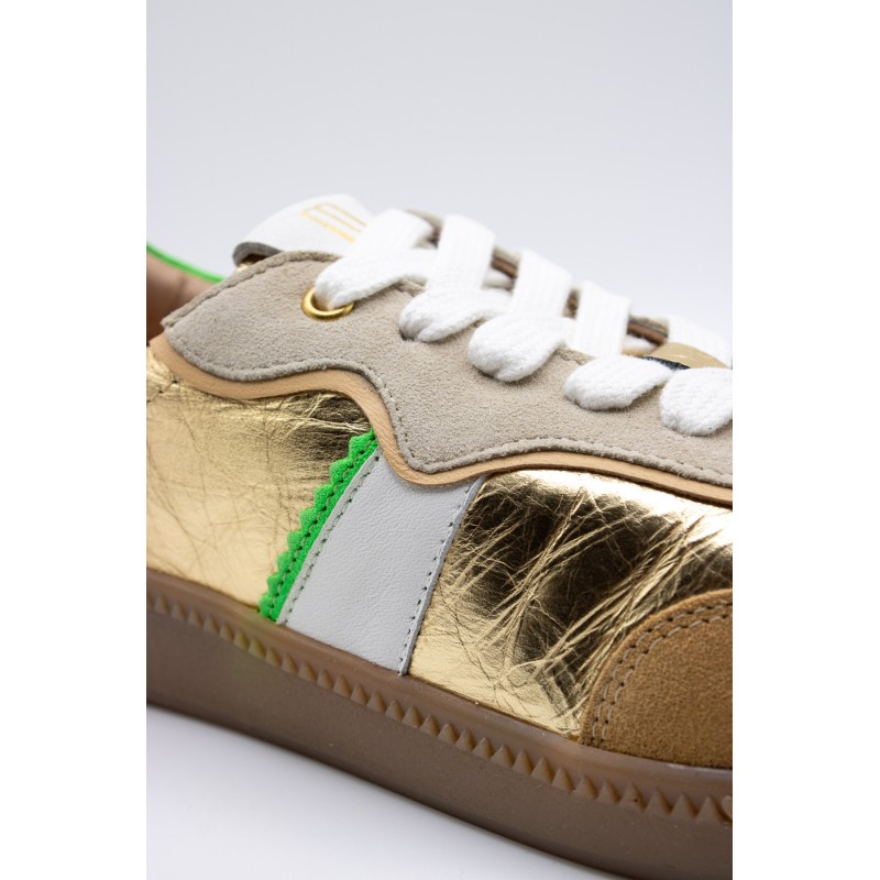 Sneakers Odélia Crickit camel et doré femme