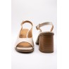 Sandales vernies sable femme A5270 à talon confortable