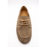 Chaussures bateau femme cuir taupe A2240 aliwell