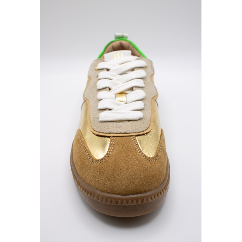 Sneakers Odélia Crickit camel et doré femme