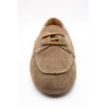 Chaussures bateau femme cuir taupe A2240 aliwell