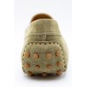 Mocassins femme vert amande ALIWELL en cuir suédé