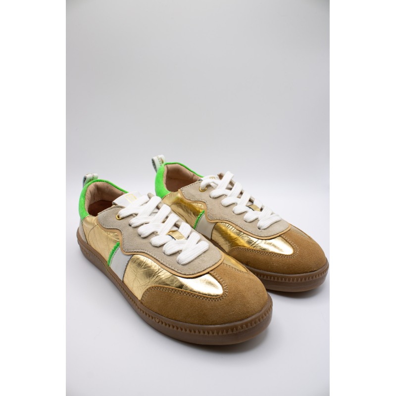Sneakers Odélia Crickit camel et doré femme
