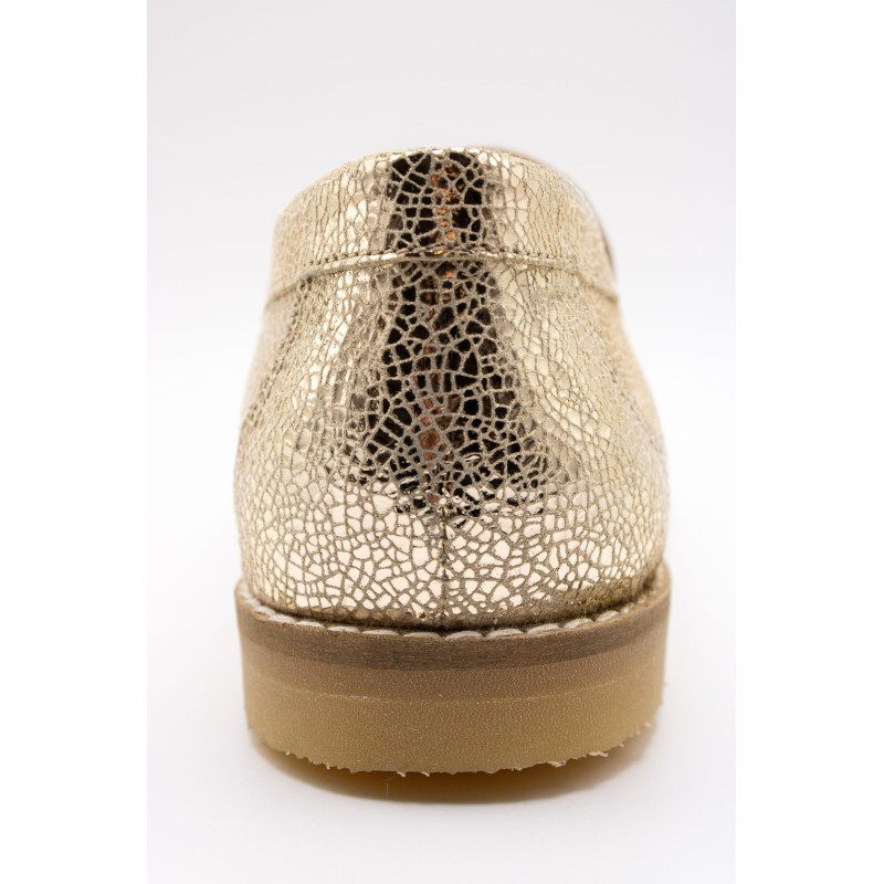 Mocassins femme dorés ALIWELL en cuir