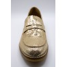 Mocassins femme dorés ALIWELL en cuir