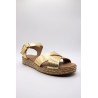 Nu-pieds plateforme femme dorés EVAO ALIWELL