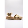 Nu-pieds plateforme femme dorés EVAO ALIWELL
