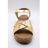 Nu-pieds plateforme femme dorés EVAO ALIWELL