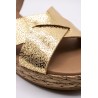 Nu-pieds plateforme femme dorés EVAO ALIWELL