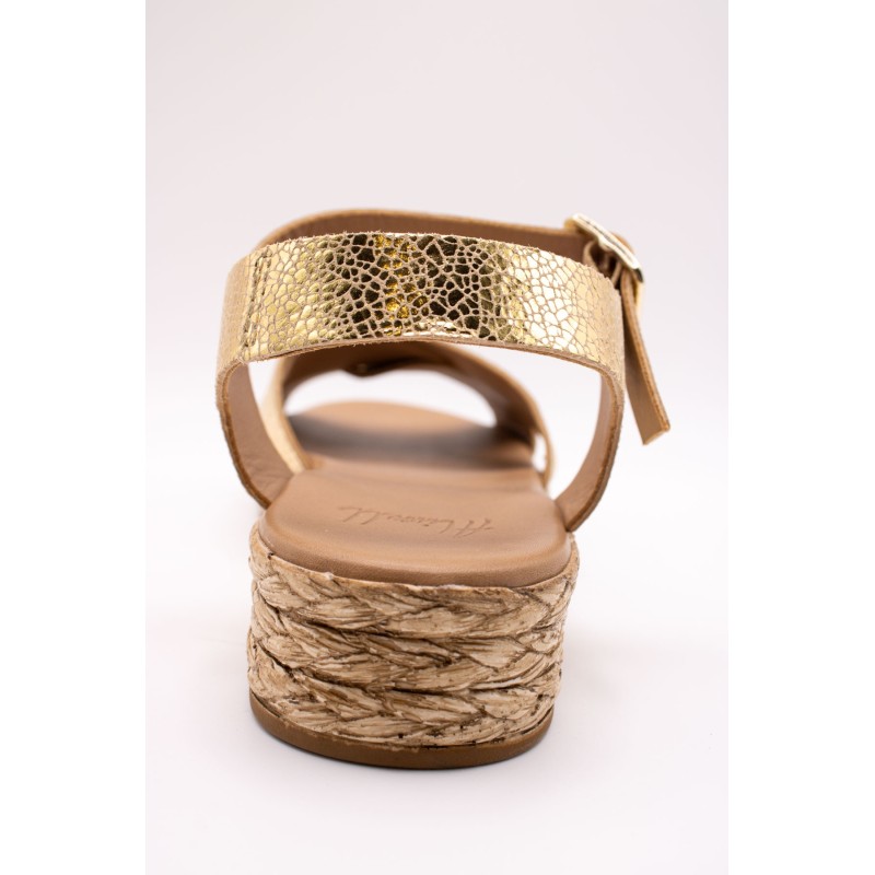 Nu-pieds plateforme femme dorés EVAO ALIWELL