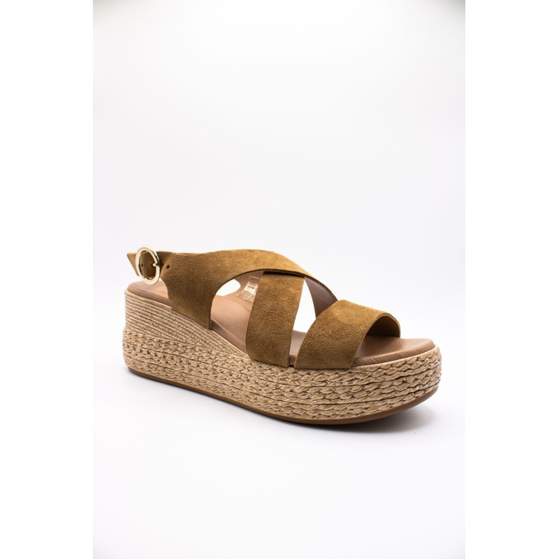 Nu-pieds compensés femme tabac MOLIA A1545 ALIWELL