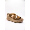 Nu-pieds compensés femme tabac MOLIA A1545 ALIWELL