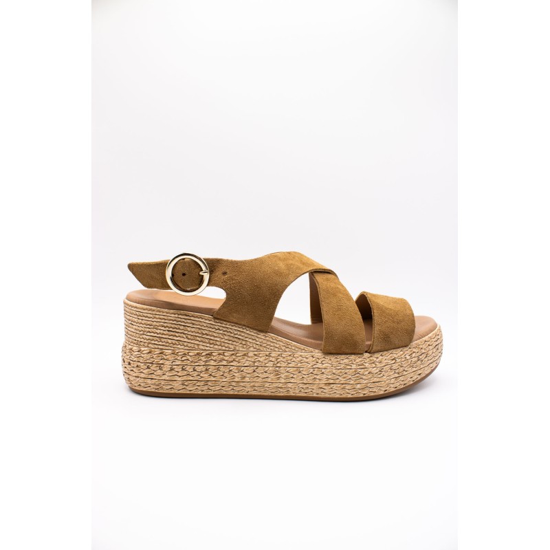 Nu-pieds compensés femme tabac MOLIA A1545 ALIWELL