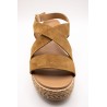Nu-pieds compensés femme tabac MOLIA A1545 ALIWELL