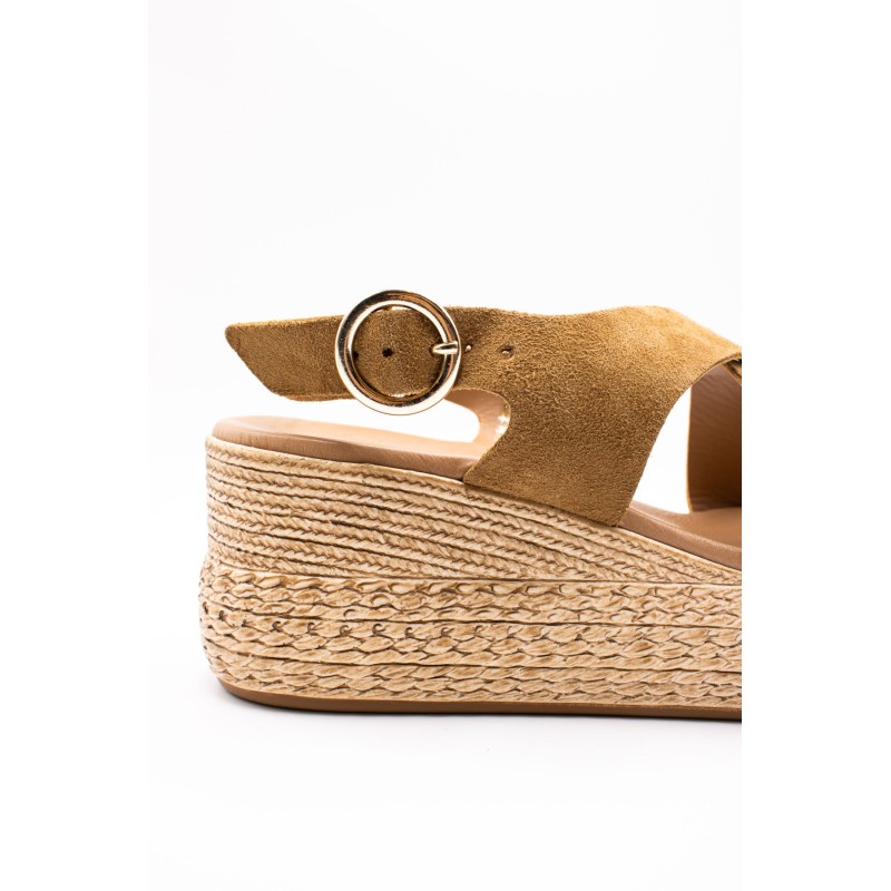 Nu-pieds compensés femme tabac MOLIA A1545 ALIWELL