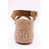 Nu-pieds compensés femme tabac MOLIA A1545 ALIWELL