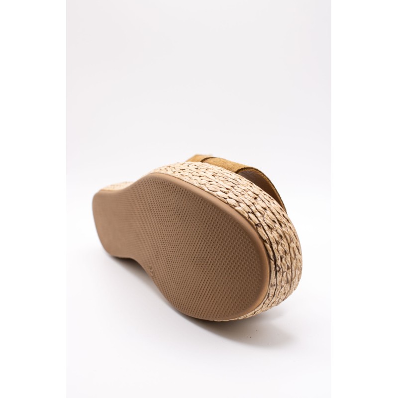 Nu-pieds compensés femme tabac MOLIA A1545 ALIWELL