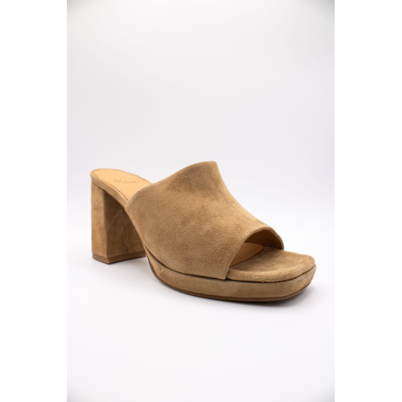 Mules à talons Candy naturel femme - Aliwell