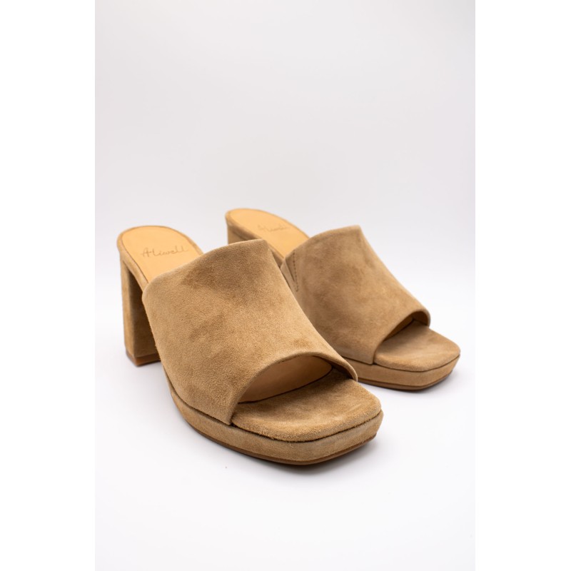 Mules à talons Candy naturel femme - Aliwell