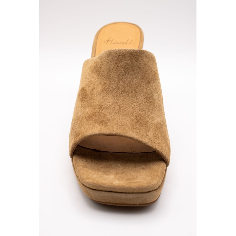 Mules à talons Candy naturel femme - Aliwell