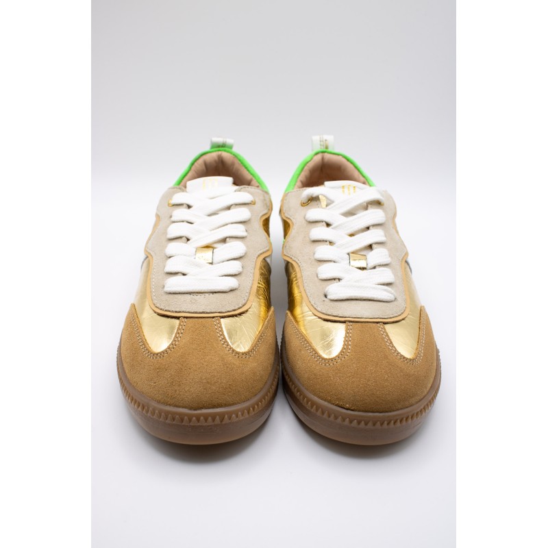 Sneakers Odélia Crickit camel et doré femme