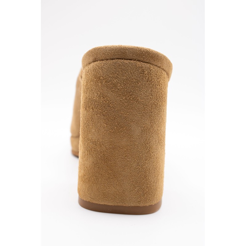 Mules à talons Candy naturel femme - Aliwell