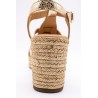 Sandales à talon décroché doré - ALIWELL Femme
