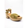 Sandales à talons & plateforme olive - ALIWELL Femme