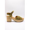 Sandales à talons & plateforme olive - ALIWELL Femme