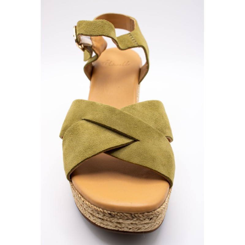Sandales à talons & plateforme olive - ALIWELL Femme