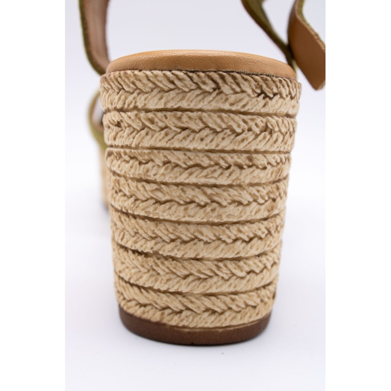 Sandales à talons & plateforme olive - ALIWELL Femme