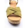 Sandales à talons & plateforme olive - ALIWELL Femme