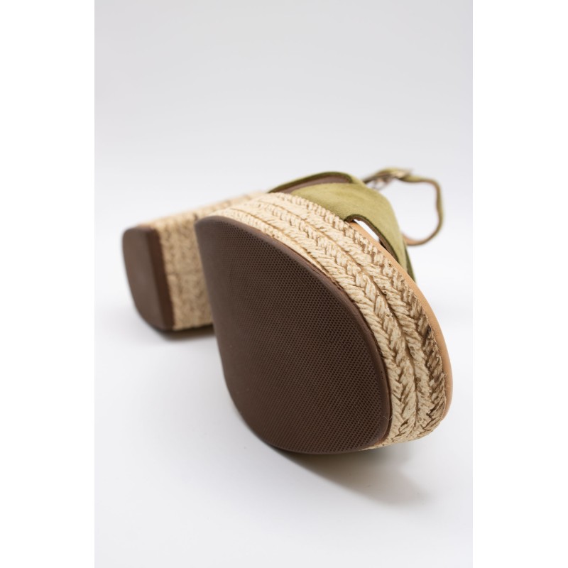 Sandales à talons & plateforme olive - ALIWELL Femme