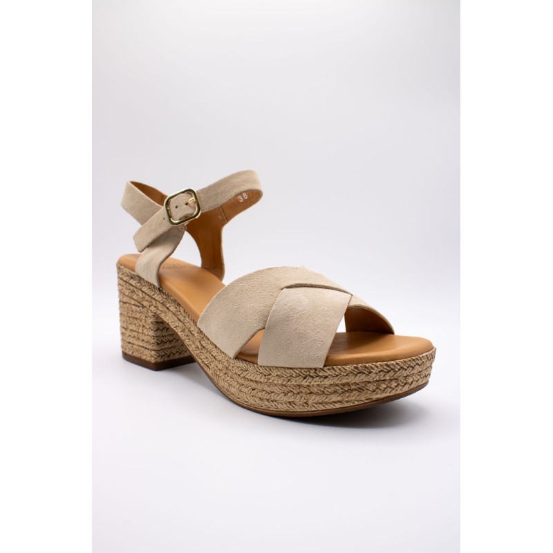 ALIWELL A123058 Sandales Talon Plateforme Beige Femme